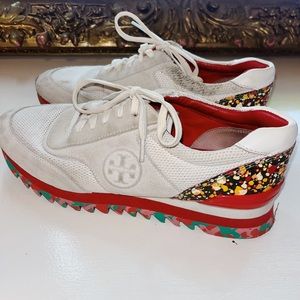 Tory Burch Festival Sawtooth Logo Trainer Sneaker